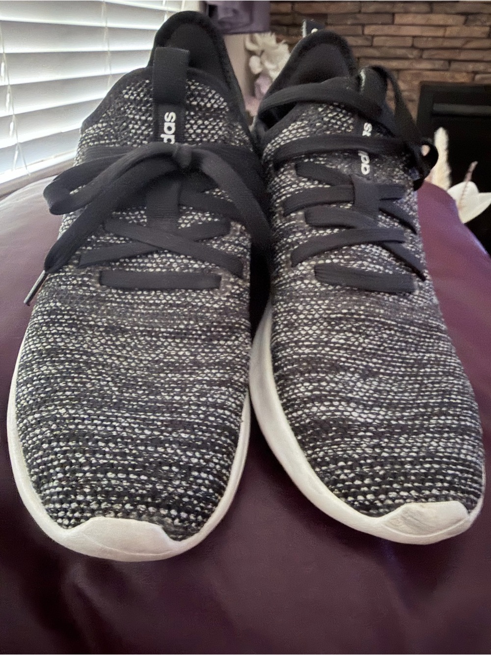 adidas Black Memory Foam Athletic Sneakers